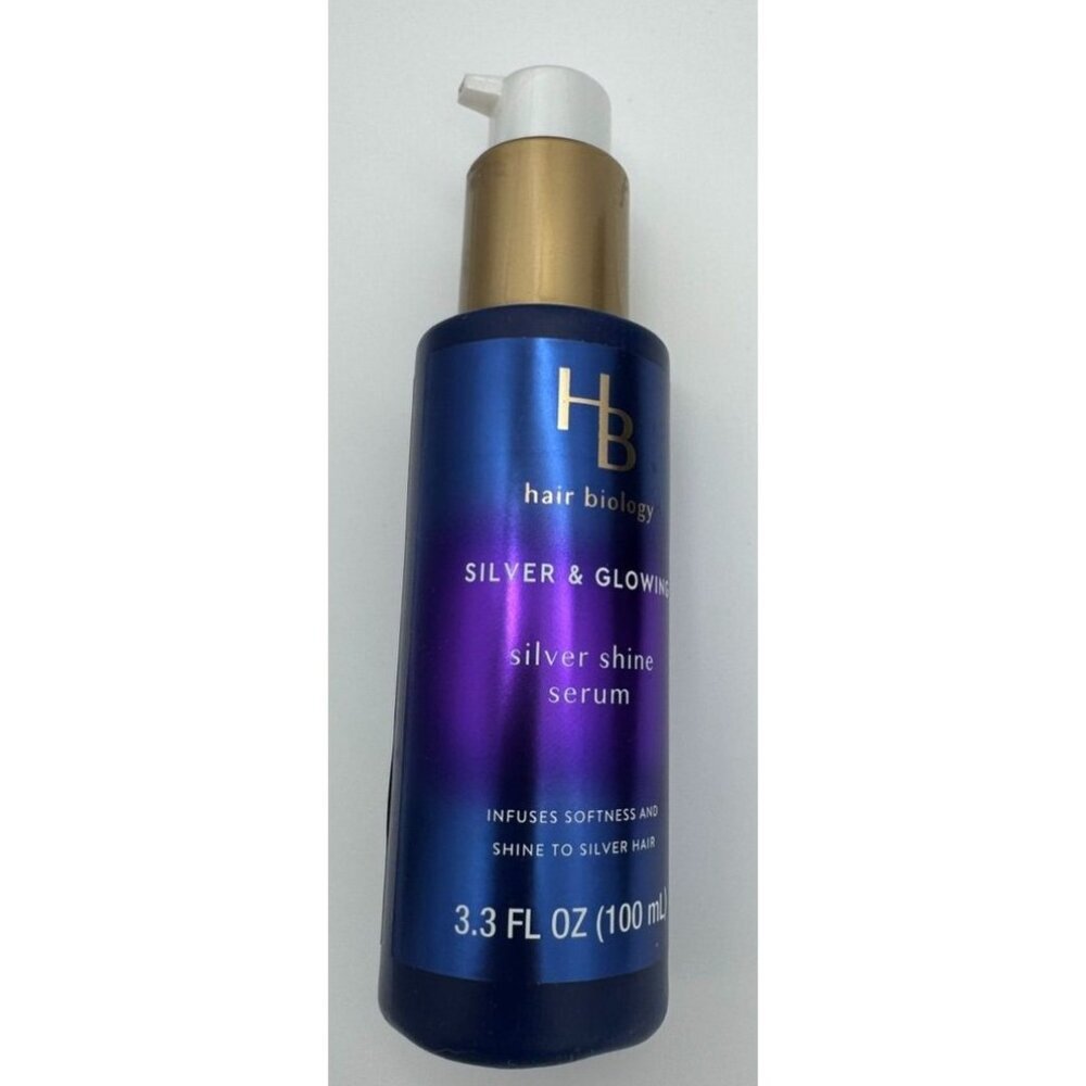 Hair Biology Silver & Glowing Silver Shine Serum for Gray Hair 3.3 fl oz 100 mL
